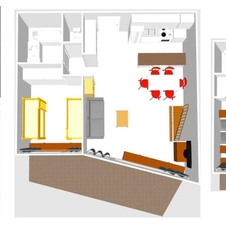 Spacieux duplex 3P avec wifi et balcon sud, parking inclus, près des pistes à Val-d'Isère - FR-1-694-27 - Apartment - 4