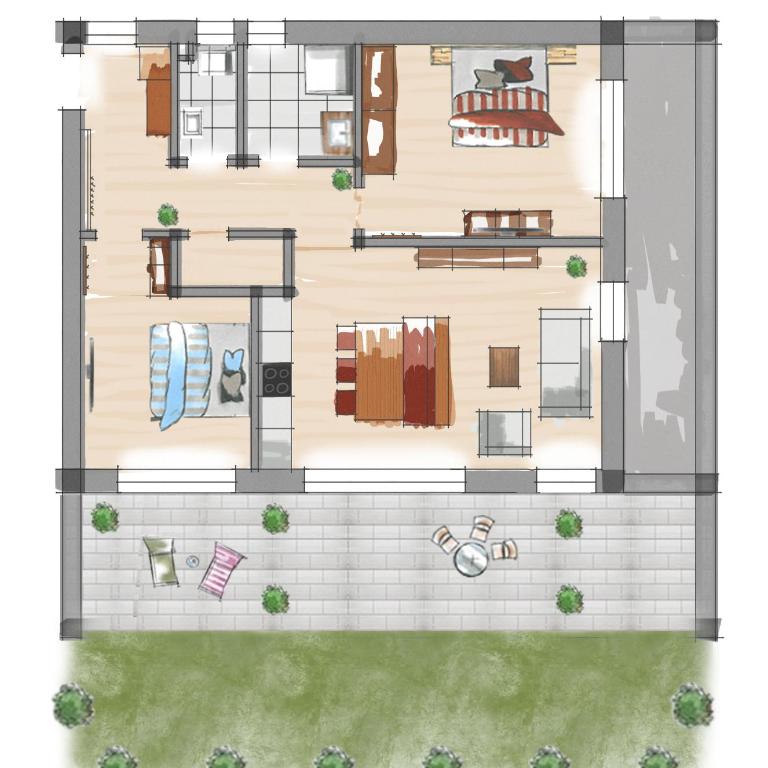 Apart Dorhoam - Apartment mit 2 Schlafzimmern und Gartenblick - 10