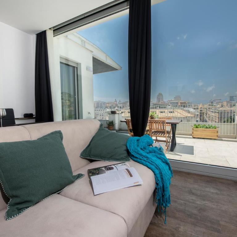 Attico 36 e 49 con terrazza vista mare e parcheggio grande - One-Bedroom Apartment with Sea View and Terrace - 14