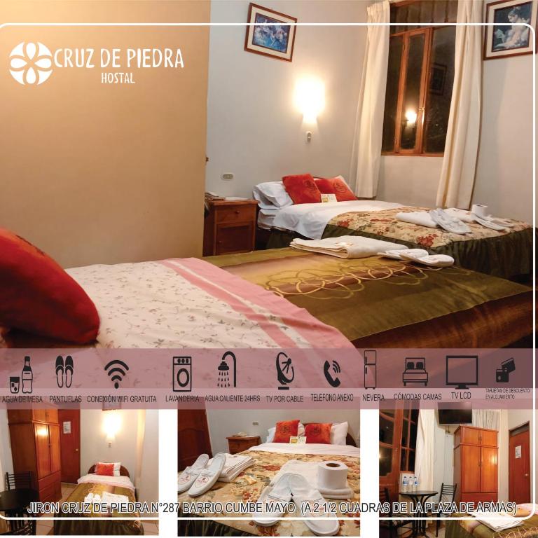 Hostal Turismo Cruz de Piedra EIRL-Cajamarca - Habitación Doble - 2 camas - 3