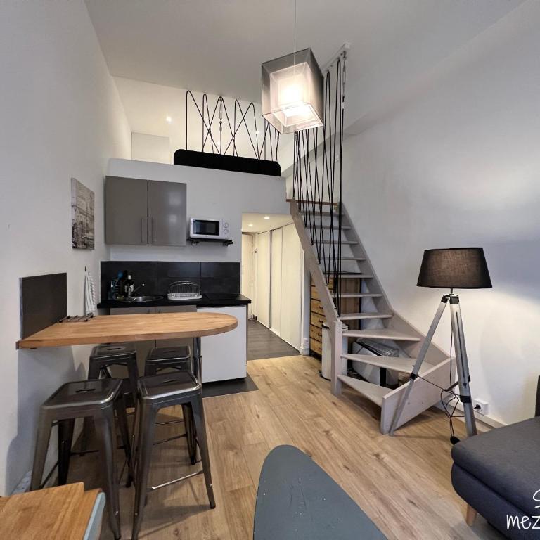 Hyper centre : Appartement Déco Atelier ou Studio Mezzanine - Studio - 4