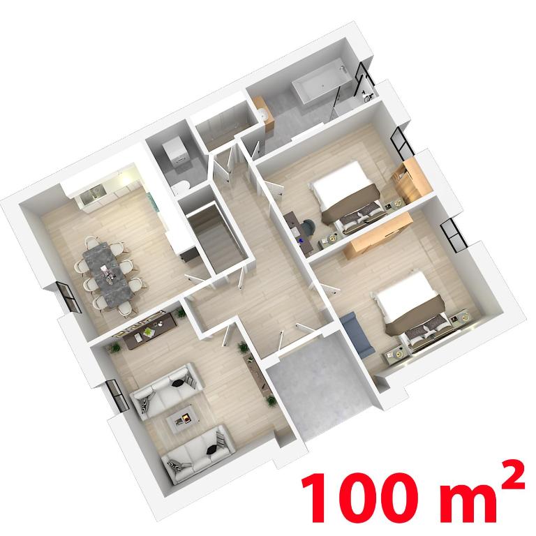 100 qm Apartment 1 - near highway - Apartamento de 2 dormitorios - 40
