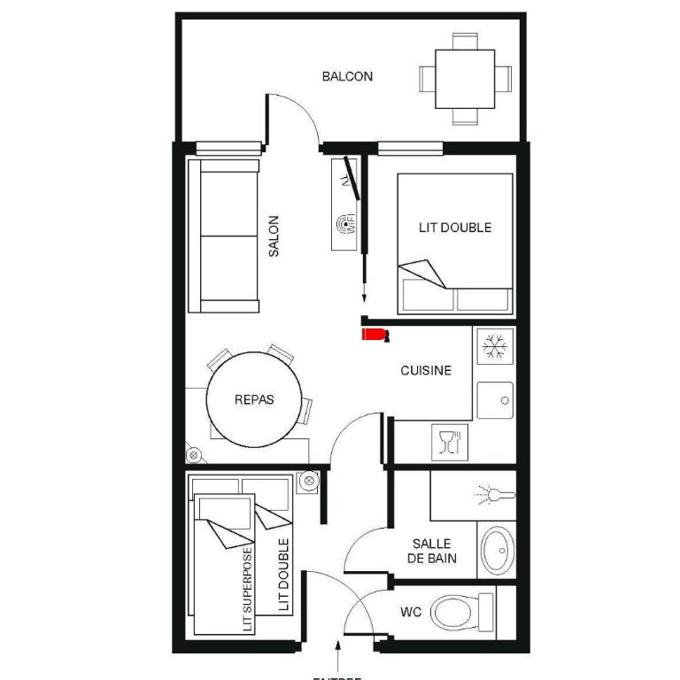15 Grande Ourse sleeps 4/5 Vallandry - Les Arcs - Appartement 2 Chambres - 16