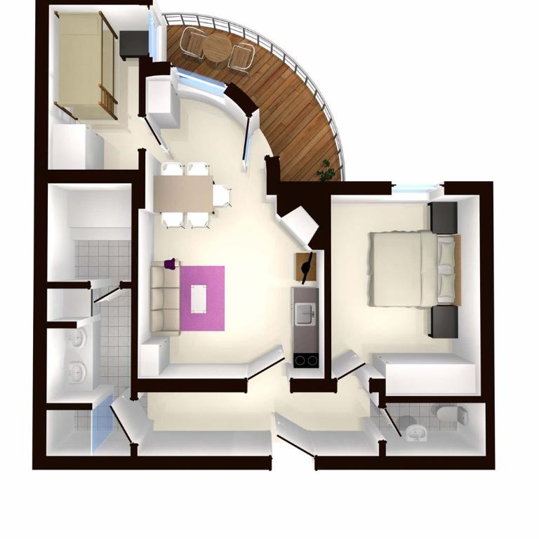 Hotel Goldried - Apartment mit 2 Schlafzimmern, Balkon und Sauna - Nebengebäude - 3