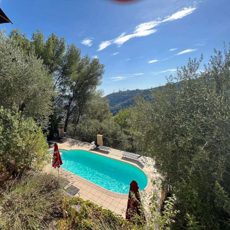 Entre Nice et Monaco grande Villa avec piscine privée 12 personnes - Villa - 12