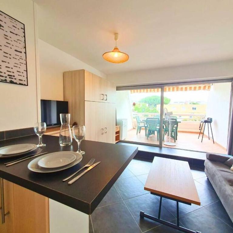 Studio CLIM Terrasse Privée - Proche de la Plage - Studio-Apartment mit Meerblick - 8