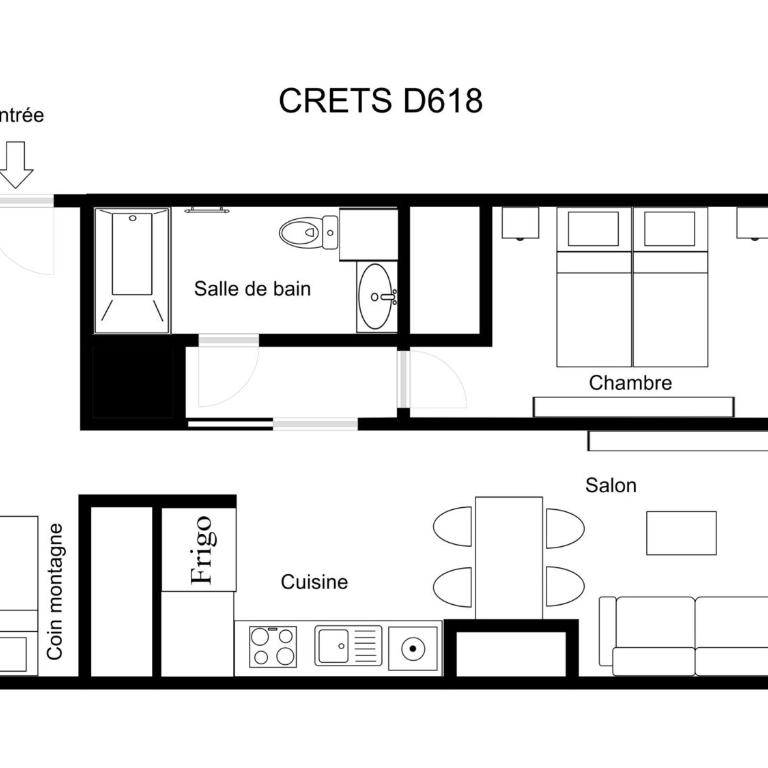 Charmant 2 Pièces Cabine - Skis aux Pieds - Parking Inclus - FR-1-182-245 - Apartamento (6 adultos) - 2
