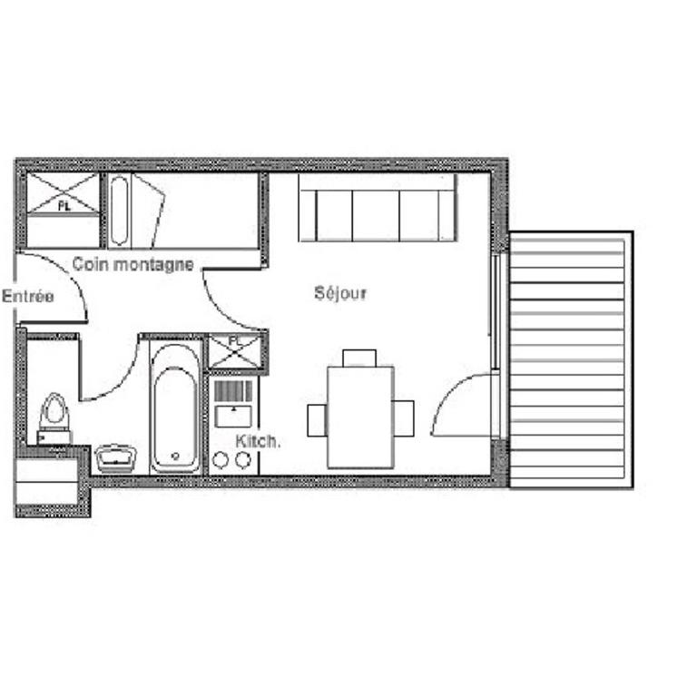 Studio rénové proche pistes avec balcon aux Menuires - FR-1-344-872 - Studio - 13