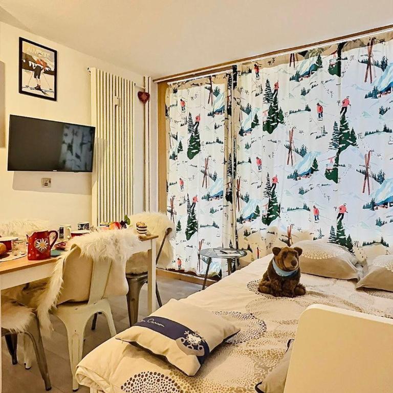 Studio cabine avec balcon Sud à 5 min des pistes, wifi inclus - FR-1-411-905 - Monolocale - 12