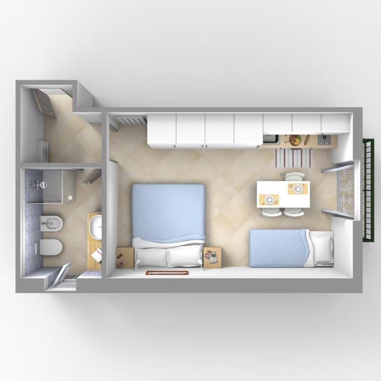 Residence Glicini - Monolocale Familiare - 1