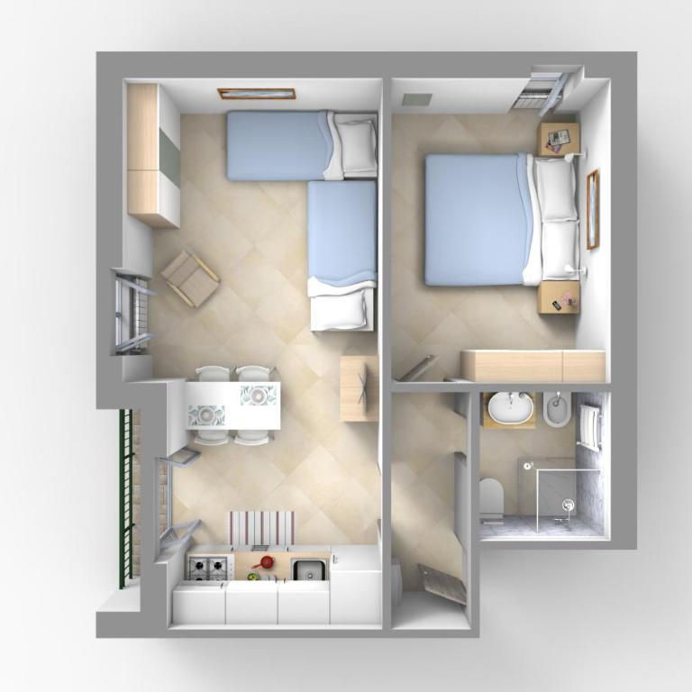 Residence Glicini - Appartamento con 1 Camera da Letto - 1