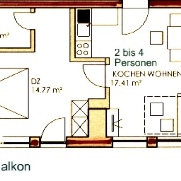 Appartement Rosengarten - Apartment mit 1 Schlafzimmer - 17