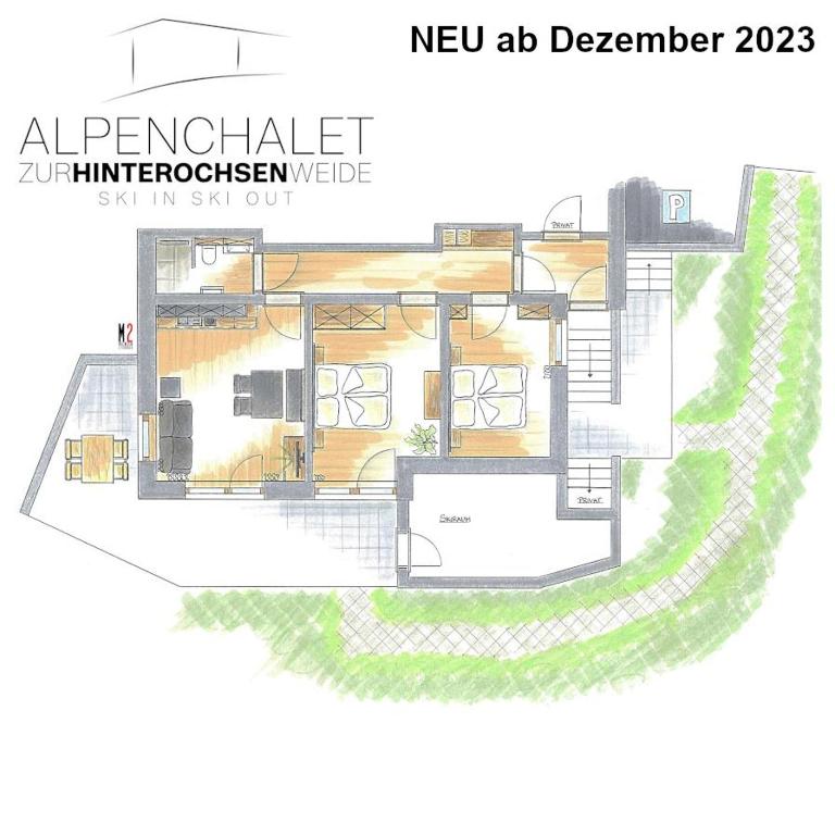 Alpenchalet zurHinterochsenweide SKI IN & SKI OUT - Apartment mit 2 Schlafzimmern und Dusche - 42