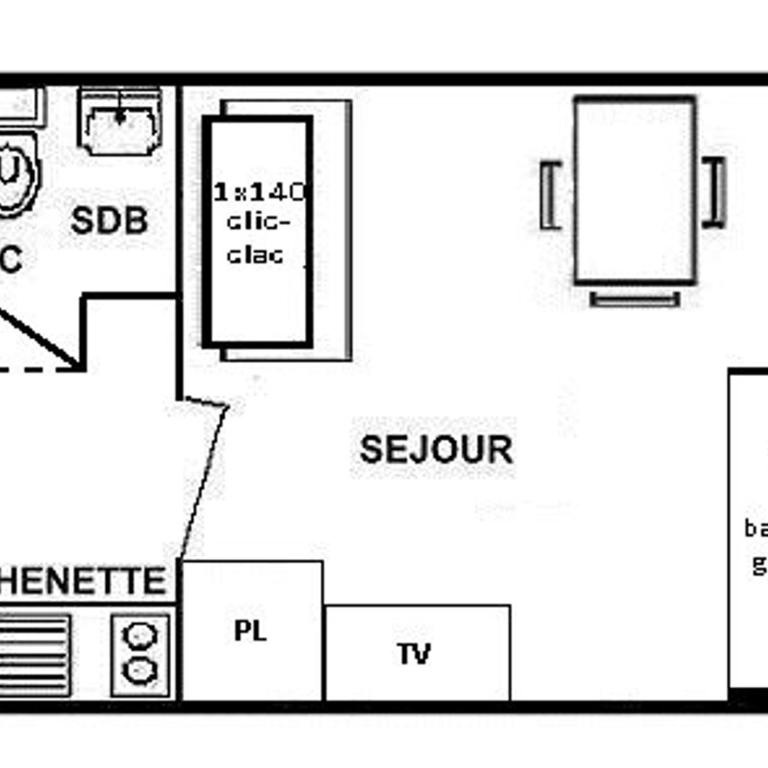 Studio 4 personnes Les Saisies, parking - Appartamento con 1 Camera da Letto - 9