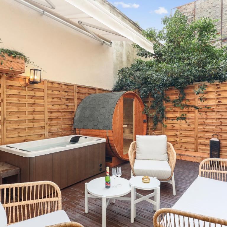 Suite luxueuse avec jardin privé Sauna et Jacuzzi - Appartement 1 Chambre - 15