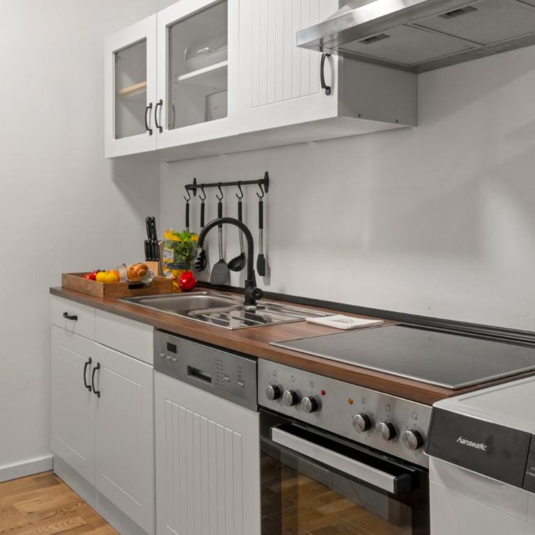 Altstadt - Exklusive 3-Zi-Wohnung für 6 Personen mit 90 qm, großer Dachterrasse, Parkplatz, WLAN - Apartment mit 2 Schlafzimmern - 32