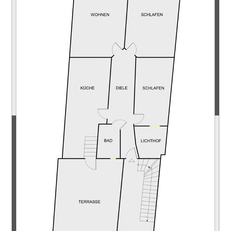 Altstadt - Exklusive 3-Zi-Wohnung für 6 Personen mit 90 qm, großer Dachterrasse, Parkplatz, WLAN - Apartment mit 2 Schlafzimmern - 42