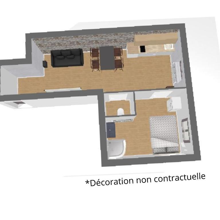 Jacobin-centre ville-paisible-2 couchages - One-Bedroom Apartment - 9