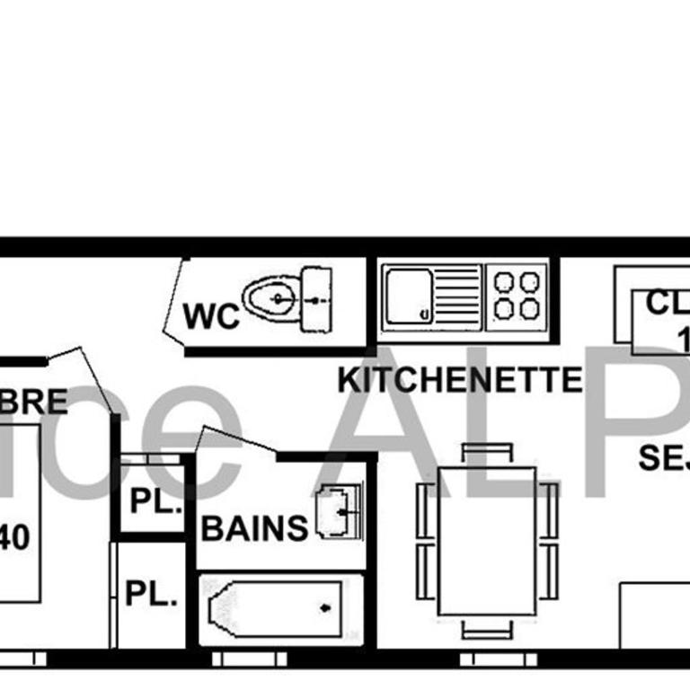 Appartement 2 pièces Les Saisies, 6 personnes - Appartement 1 Chambre - 8