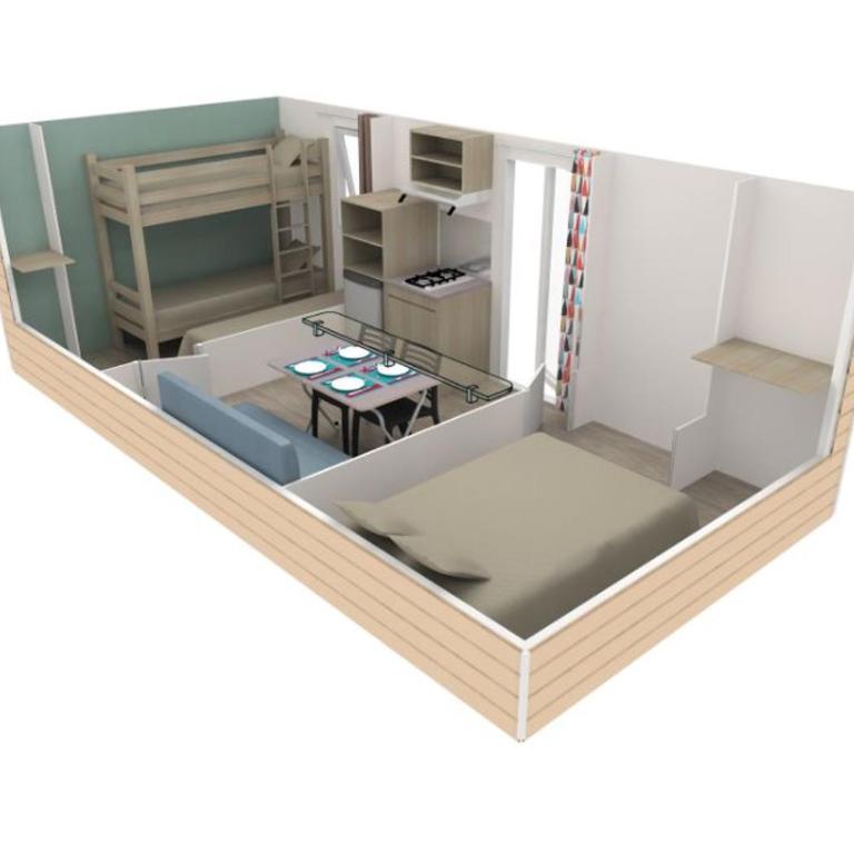 Oh! Camping - Les Roquilles Palavas les Flots - Mobile Home avec Terrasse sans Installations Sanitaires - 2