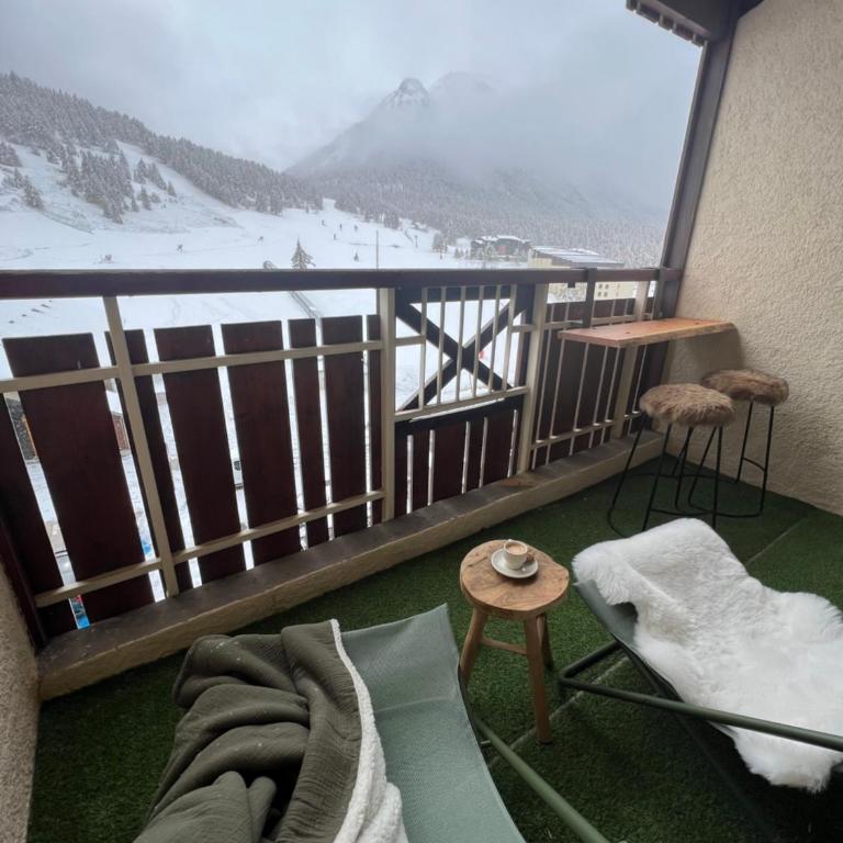 Les Tanières de Montgenèvre - Studio Dama - neuf 4p avec terrasse vue imprenable - Apartment mit 1 Schlafzimmer - 9