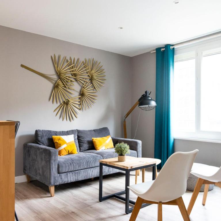 T3 lumineux 60m2 - port & centre - Caen - 4 pers - Apartment mit 2 Schlafzimmern - 1