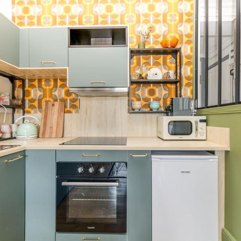 Esprit vintage: lit double, balcon, wifi, équipé+ - Appartement 1 Chambre - 24