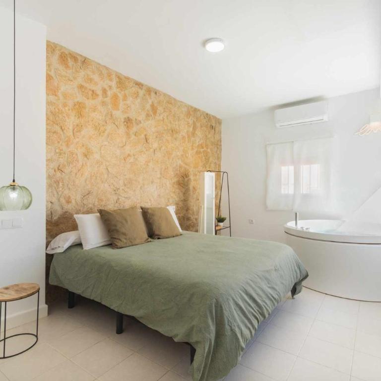 Jacuzzi Amanecer de Plata Decoración Romántica - Apartamento de 1 dormitorio - 6