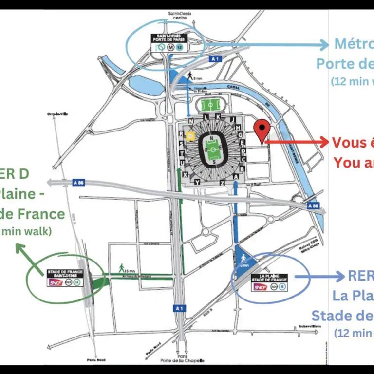 F2 50m2 Paris Gare du nord - Stade de France - Parking - Apartment - 11