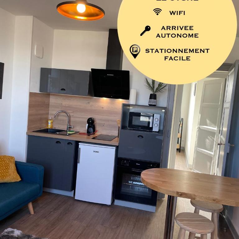 T2 4 pers face gare SNCF Appart Hotel le Cygne 5 - Appartement 1 Chambre - 1