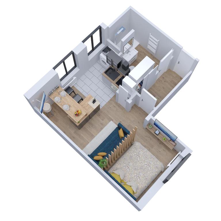 L'Odyssée - parking privé - centre ville - Appartement 1 Chambre - 3