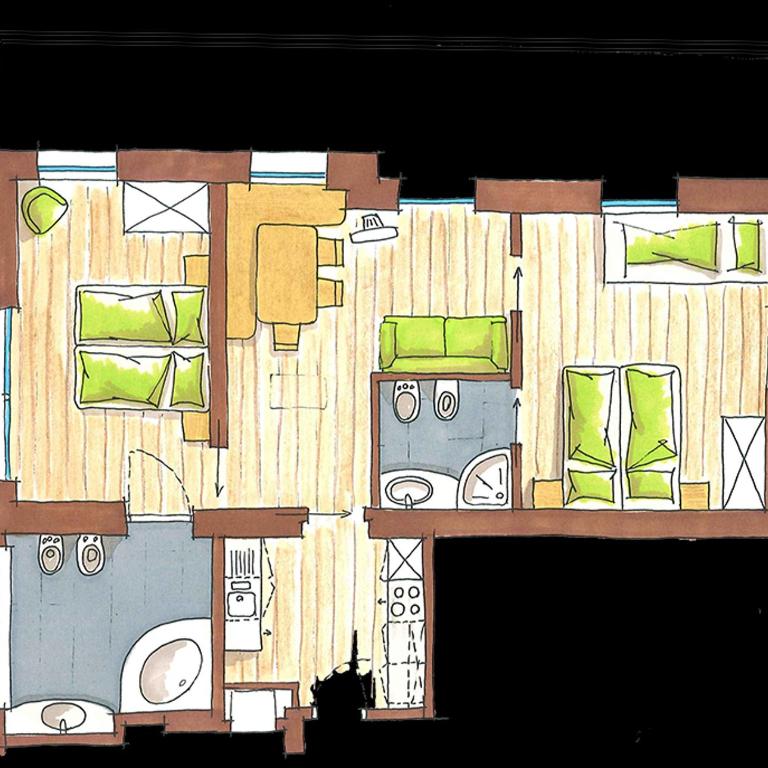 Residence Cesa Rives - Appartamento con 2 Camere da Letto e Giardino Privato - 1