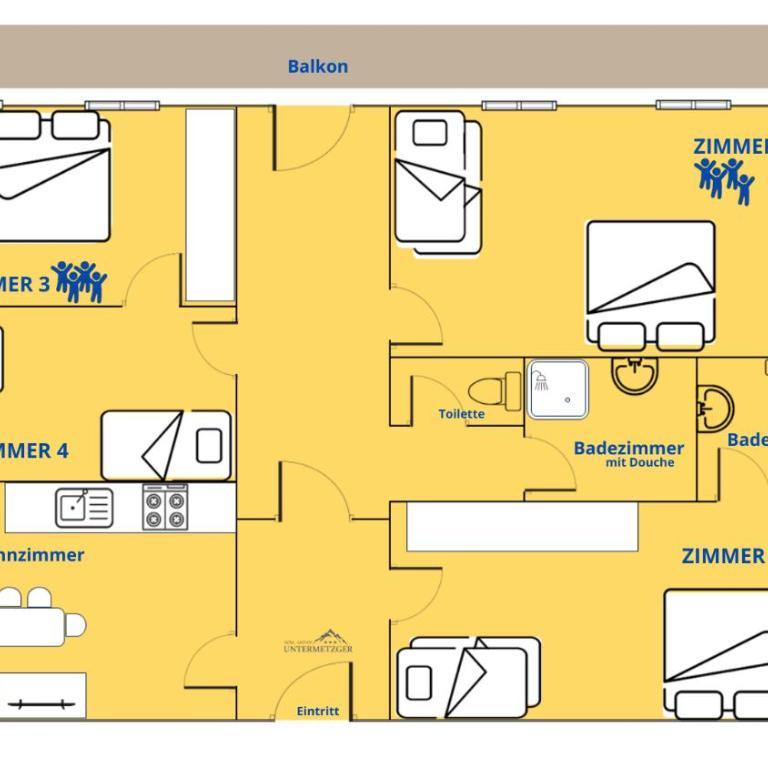 Hotel Untermetzger - Apartment mit 4 Schlafzimmern - 2