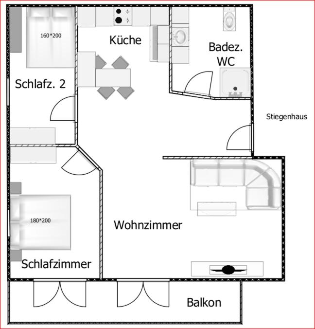 Knaller der Reiterbauernhof - Apartment mit 2 Schlafzimmern und Balkon - 14