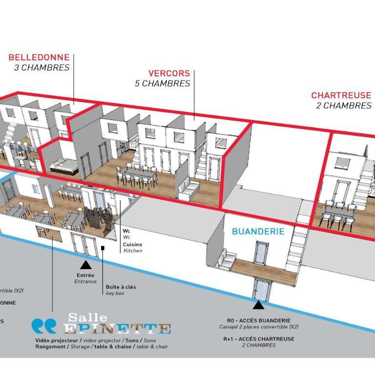 L'Epinette - Gîte de groupe et salle de réception - Appartement 2 Chambres - 1