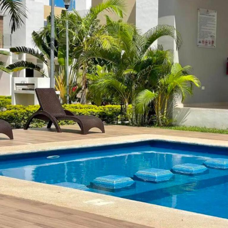 Casa en condominio privado, Alberca, terraza a 10 min de Playa Marlin - Three-Bedroom House - 3