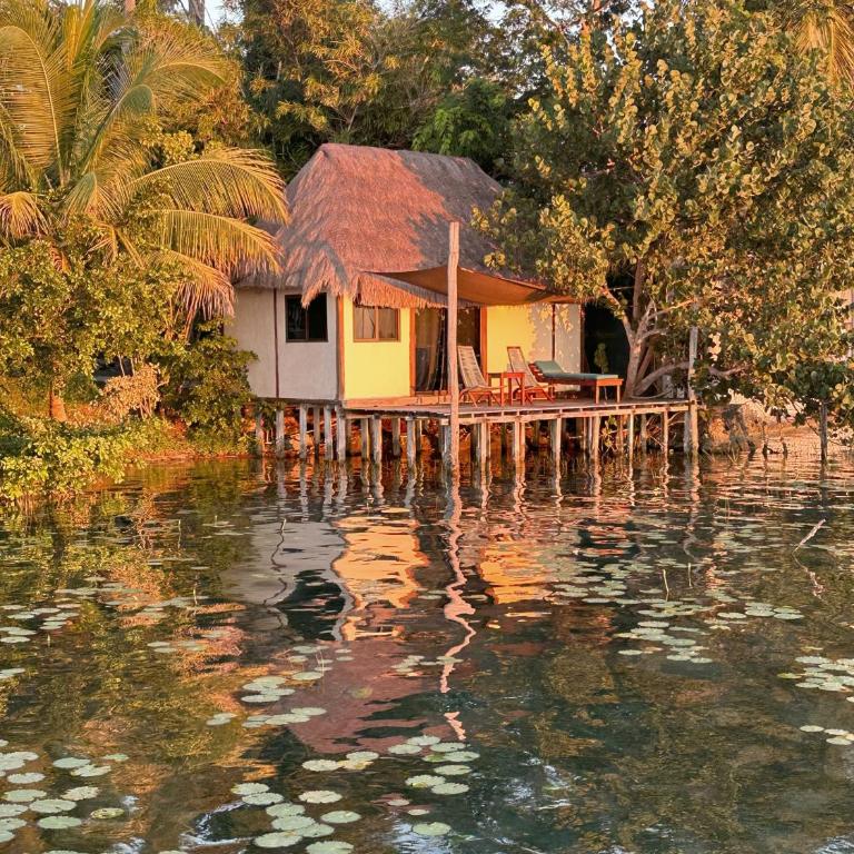 Yayum Bacalar - Habitación con cama extragrande y vistas al lago - 1