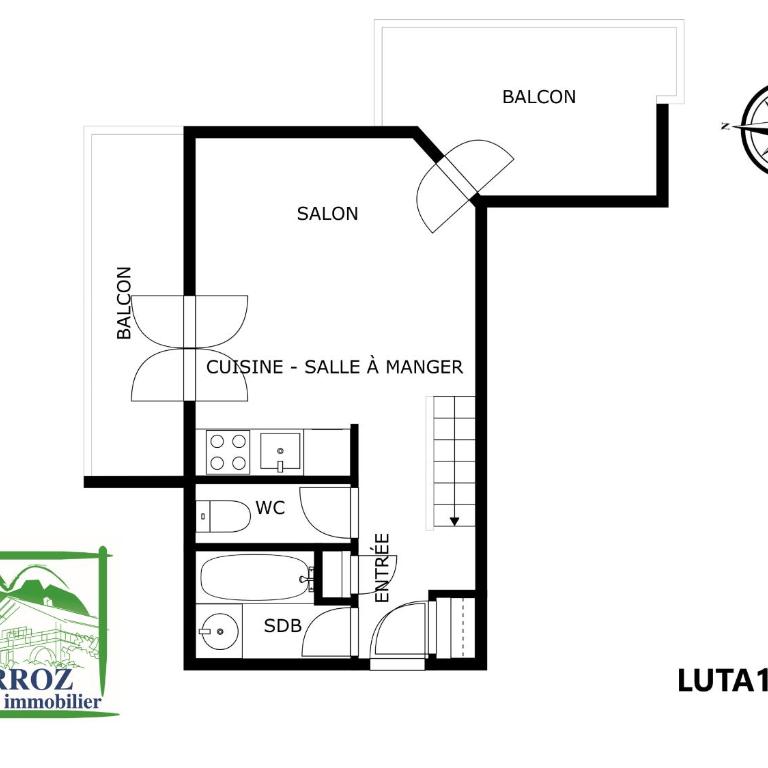 luta11 duplex mezzanine 2 4 pers pied de pistes - Chalet 1 Chambre - 10