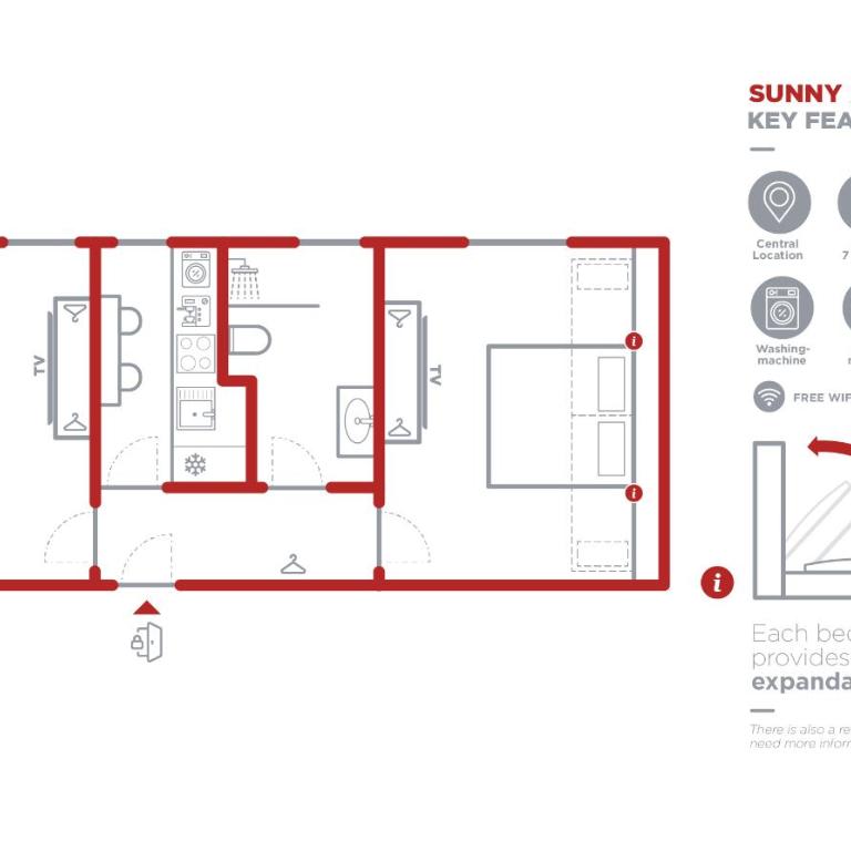 Linz SUNNY - Comfort Apartment mit 1 Schlafzimmer - 3