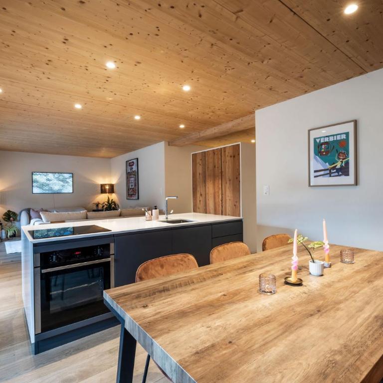 La Ruinette - Modern 2 bed, close to the lift - Apartment mit Blick auf die Berge - 12