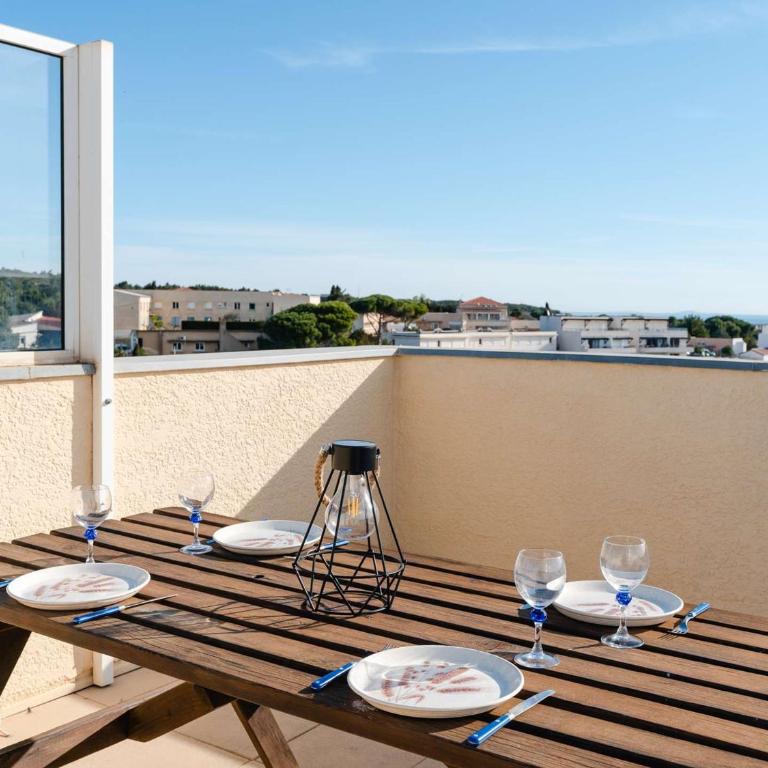 Charmant pavillon avec solarium, piscine et parking à Narbonne-Plage - FR-1-409-222 - Villa - 14