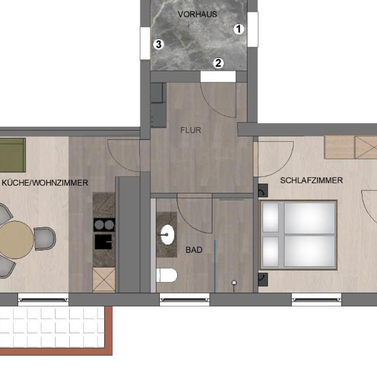 HAUSZEIT APPARTEMENTS - Apartment mit 1 Schlafzimmer - 13