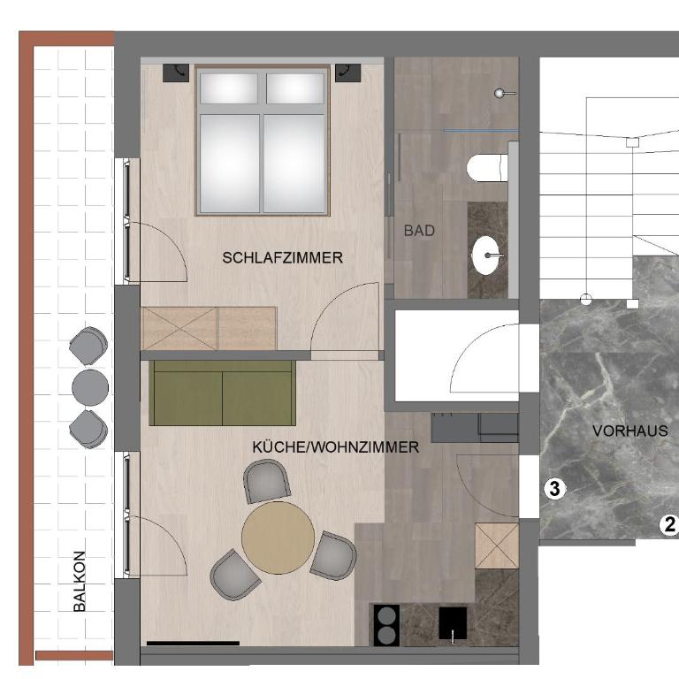 HAUSZEIT APPARTEMENTS - Apartment mit 1 Schlafzimmer - 13