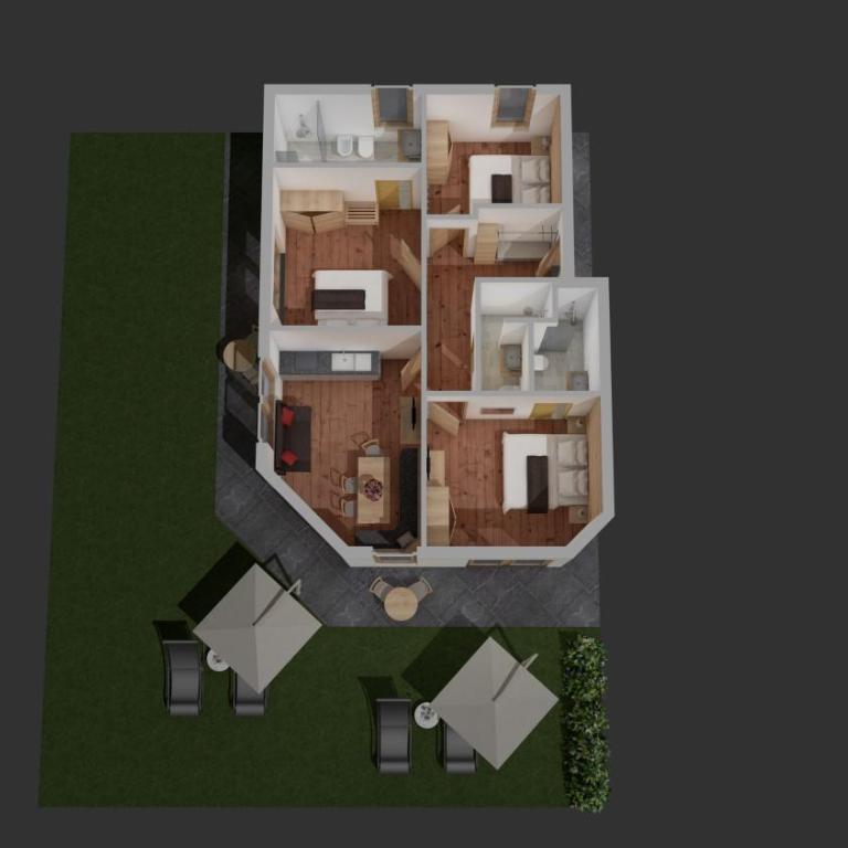 Aurela Mountain Chalets - Apartment mit 3 Schlafzimmern - 22