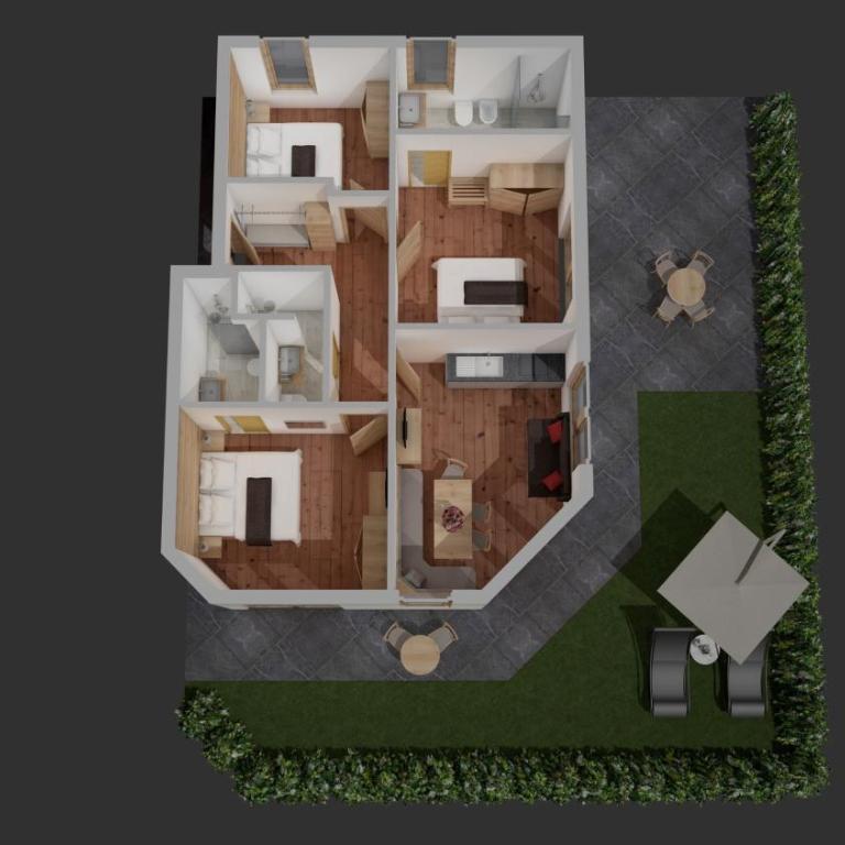 Aurela Mountain Chalets - Apartment mit 3 Schlafzimmern - 19