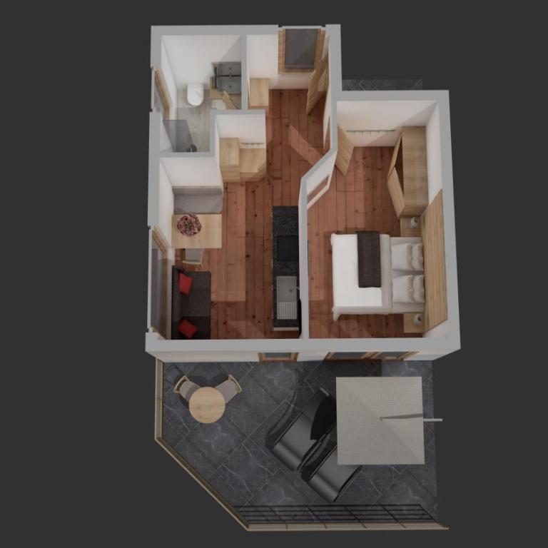 Aurela Mountain Chalets - Apartment mit Terrasse - 12