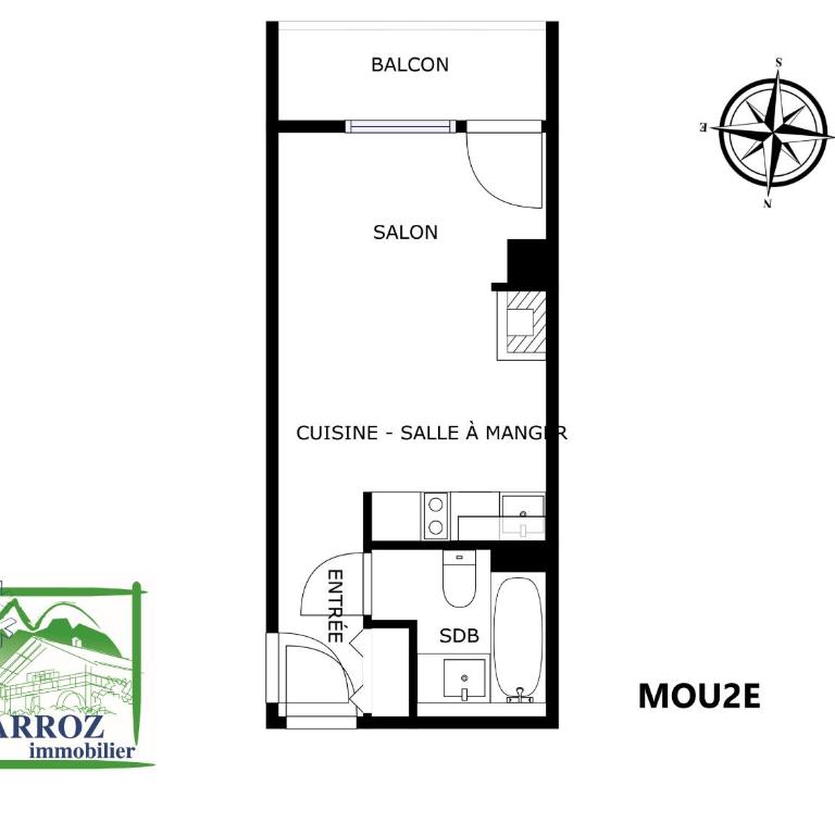 MOU2E Studio 4 Pers centre des Carroz - Estudio - 5
