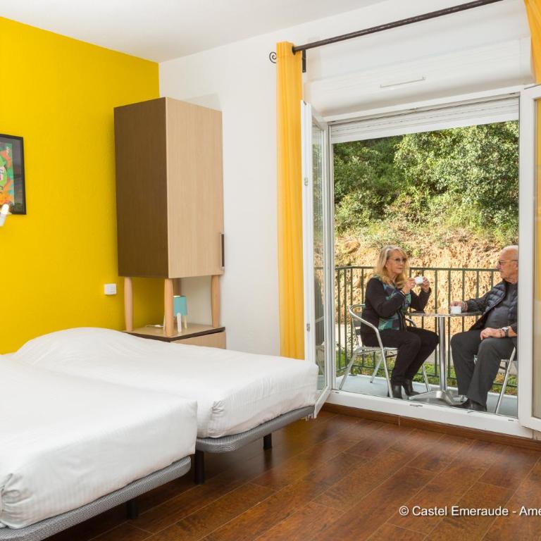 Appart'Hotel-Restaurant Castel Emeraude - Studio Lits Jumeaux Confort avec Balcon - 1