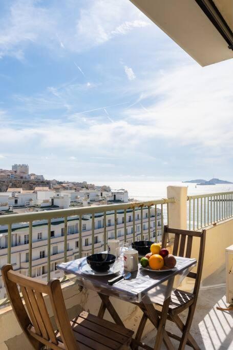 Vue mer Plage Catalans Vieux Port Clim - 2 chambres - Apartment mit 2 Schlafzimmern - 8