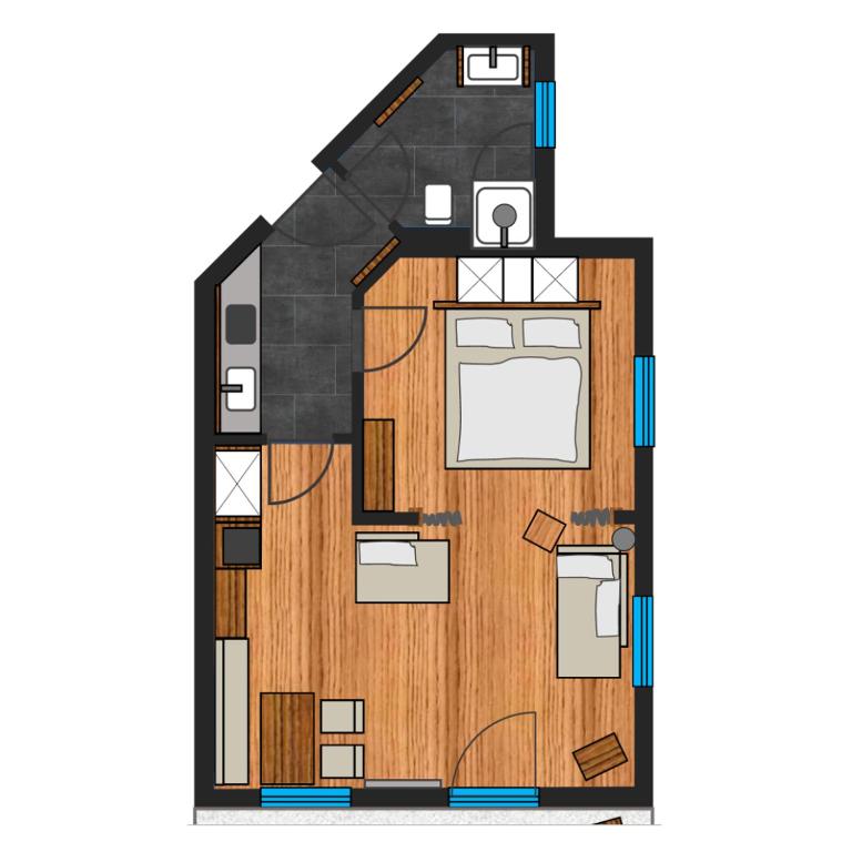 activechalets six.nine.eight - Apartment mit 1 Schlafzimmer und Balkon - 15